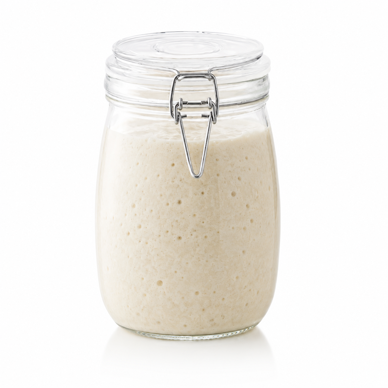 Sourdough Discard Jar - Large Glass Clip-Top Jar