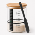 Sourdough Starter Jar Kit - Glass Jar with Bamboo Lid