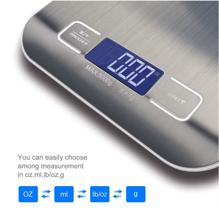 Digital Kitchen Scale - Stainless Steel