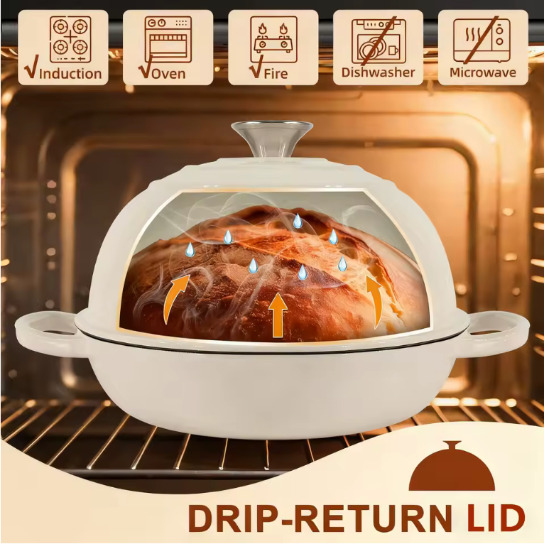 Enamelled Cast Iron Dutch Oven — Sourdough Bread Baker