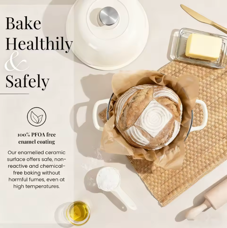 Enamelled Cast Iron Dutch Oven — Sourdough Bread Baker